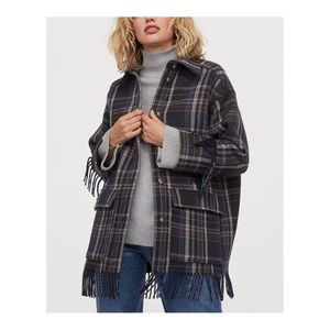 H&M fringed shacket